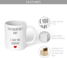 Print Maniacs Fuck Valentine Day Mug 11oz Funny Mug Gifts for Girlfriend, Birthday Gifts for Women, Valentines Day Gifts for Her, Anniversary Romantic Gifts for Her Fiancee Wife - Media Replication