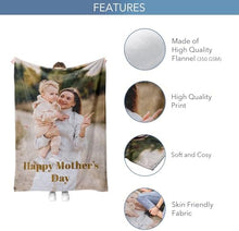 Personalised Photo Blanket, Customised Blanket with Pictures, Soft & Cosy Custom Blanket for Adults & Kids, Thoughtful Gifts for Mum, Dad, Best Friend, Boyfriend, or Girlfriend - Media Replication