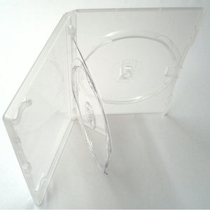 Genuine Amaray 3 Way DVD Case Clear with Double Tray - Media Replication