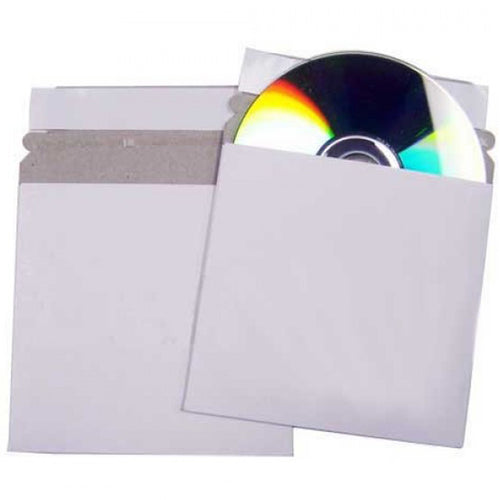 CD Cardboard Sleeve White with Peel and Seal - Media Replication