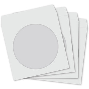 White Paper CD Sleeve with Window and Flap - Media Replication
