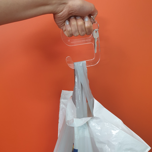 Hands Free Off Door Handle Opener Keyring 6mm Support The NHS Perspex Clear